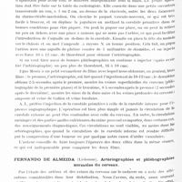 0680 - Page 624 - Congrès neurologique international. Londres, 29 juillet-2 août 1935. Communications diverses. Méthodes de diagnostic et affections chirurgicales. Séance du vendredi après-midi. Session 19. Almeida Lima... Technique de l'angiographie cérébrale / Fernando de Almeida... Artériographies et phlébographies normales du cerveau