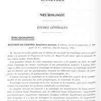 0868 - Page 812 - Analyses. Neurologie. Études générales. Bibliographie. Aloysio de Castro. Semiotica nervosa..., F. Briguiet et Compagnie, éditeurs, Rio-de-Janeiro, 1935
