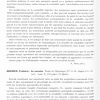 0870 - Page 814 - Analyses. Neurologie. Études générales. Bibliographie. Deparis (Maurice). Essai sur les névralgies du trijumeau. Thèse, Paris, 1935... / Bremer (Frédéric). Le cervelet. Traité de physiologie (Prs G. H. Roger et L. Binet)...