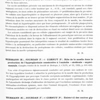 0891 - Page 835 - Analyses. Neurologie. Études spéciales. Moelle. Alajouanine (Th.) et Hornet (Th.). Chromatophores à l'intérieur de la moelle dans la syringomyélie. Comptes rendus des séances de la Société de biologie... / Hermann (H.), Jourdan (F.) et Cornut (P.). Rôle de la moelle dans la production de l'hyperglycémie consécutive à l'embolie « cérébrale » expérimentale. Comptes rendus de la Société de biologie... / Hermann (H.), Jourdan (F.) et Cornut (P.). Existe-t-il des centres glycosécréteurs médullaires ? Comptes rendus des séances de la Société de biologie...