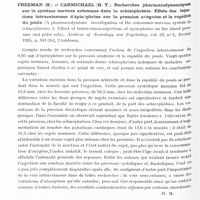 0904 - Page 848 - Analyses. Psychiatrie. Études générales. Freeman (H.) et Carmichael (H. T.). Recherches pharmacodynamiques sur le système nerveux autonome dans la schizophrénie. Effets des injections intraveineuses d'épinéphrine sur la pression sanguine et la rapidité du pouls. (A pharmacodynamic investigation of the autonomic nervous system in schizophrenia. I. Effect of intraveinous injections of epinephrine on the blood pressure and pulse rate). Archives of Neurology and Psychiatry... / Laboucarie (J.) et Valdiguie (P.). Les états anxieux et les troubles de la calcémie. Paris médical...