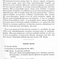 0219 - Page 171 - Société de neurologie de Paris. Séance du 9 janvier 1936. Addendum à la séance de décembre. Cécité temporaire et troubles du champ visuel après ventriculographie, par MM. A. Baudoin, E. Hartmann et P. Puech / Comité secret