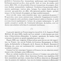 0438 - Page 390 - Société de neurologie de Paris. Séance du 6 février 1936. Communications. Un cas de rupture spontanée du tendon long-extenseur du pouce, par MM. J. Tinel et A. Grossiord