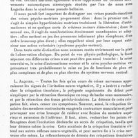 0830 - Page 782 - Société de neurologie de Paris. Séance du 2 avril 1936. Communications. Epilepsie extrapyramidale avec crises pseudo-émotives et polypnée paroxystique. Diagnostic différentiel avec les crises psychomotrices hystériques, par MM. H. Baruk et G. Poumeau-Delille / Paraplégie pottique. Laminectomie, ponction d'un abcès intrarachidien. Aucune modification de l'évolution clinique. Guérison ultérieure dans les délais normaux, par M. Sorrel et Mme Sorrel-Dejerine
