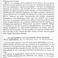0849 - Page 801 - Société de neurologie de Paris. Séance du 2 avril 1936. Communications. Sur un cas de radiculo-névrite avec hyperalbuminose du liquide céphalo-rachidien sans réaction cellulaire. Guérison complète, mais persistance de l'abolition des réflexes tendineux ; ses conséquences pour les diagnostics d'avenir, par M. Georges Guillain / La psychasthénie et le nervosisme comme modalités de la neurasthénie, par M. Henrique Roxo...