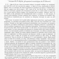 0904 - Page 856 - Société de neurologie (Société Purkyne) de Prague. Séance du 18 avril 1934. Psychose commotionnelle, par M. J. Kcrivohlavy (Présentation du malade, clinique du Pr Myslivecek) / Monoparésie après angine, par Mme Sadojva (Présentation de la malade, clinique du Pr Hynek, groupement neurologique du Pr Henner)
