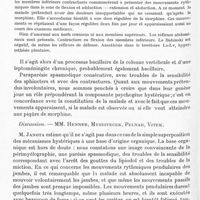 0910 - Page 862 - Société de neurologie (Société Purkyne) de Prague. Séance du 17 octobre 1934. Mouvements rythmiques dans paraparésie spasmodique avec contractures en flexion, par M. J. Sindelar (Présentation de la malade ; service de M. Janota) / Atrophie lamellaire du cervelet avec symptômes de maladie de Friedreich. Quelques ressemblances avec dystasie aréflexique de Roussy et Lévy, par M. K. Henner (Présentation de la malade, clinique du Pr Hynek)