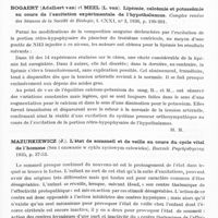 0961 - Page 913 - Analyses. Neurologie. Études générales. Paralysie générale. Zara (Eustachio). Sur un cas de paralysie générale chez un individu de race nègre (Su di un caso di paralisi progressiva in individuo di razza negra). L'Ospedale psychiatrico... / Diencéphale. Bogaert (Adalbert van) et Meel (L. van). Lipémie, calcémie et potassémie au cours de l'excitation expérimentale de l'hypothalamus. Comptes rendus des séances de la Société de biologie... / Mazurkiewicz (J.). L'état de sommeil et de veille au cours du cycle vital de l'homme (Sen i czuwanie w cyklu zyciowym czlowieka). Rocznik Psychjatryczny...