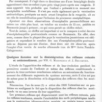1036 - Page 986 - Société de neurologie de Paris. Séance du 7 mai 1936. Communications. Deux cas d'encéphalite au cours de l'infection morbilleuse. Court aperçu sur les encéphalomyélites postéruptives et postvaccinales observées en Roumanie, par MM. State Draganesco et Serban Milcoveanu... / Quelques données sur la désintégration des réflexes cutanés et ostéotendineux, par MM. G. Marinesco et J. Bruckner