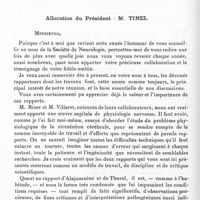 1108 - Page 1058 - XVe Réunion neurologique internationale annuelle. Paris, 26 et 27 mai 1936. Membres excusés / Allocution du président : M. Tinel