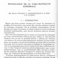 1224 - Page 1174 - XVe Réunion neurologique internationale annuelle. Paris, 26 et 27 mai 1936. Séances du 26 mai 1936. Rapports. II. Physiologie de la vaso-motricité cérébrale, par MM. Maurice Villaret, L. Justin-Besançon, S. de Sèze et R. Cachera