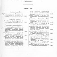 1325 - Page 1275 - XVe Réunion neurologique internationale annuelle. Paris, 26 et 27 mai 1936. Séance du 27 mai 1936. Sommaire