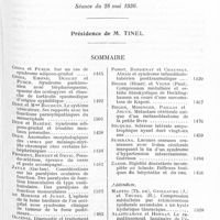 1483 - Page 1433 - Société de neurologie de Paris. Séance du 28 mai 1936. Sommaire