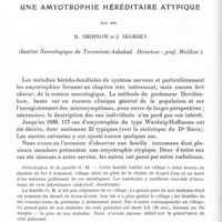0438 - Page 390 - Mémoires originaux. Famille turcomane présentant une amyotrophie héréditaire atypique, par MM. B. Smirnow et J. Skobsky (Institut neurologique de Turcménie-Ashabad. Directeur : Prof. Malikne)