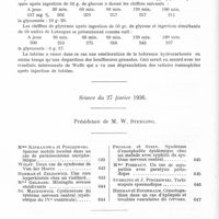 0690 - Page 642 - Société de neurologie de Varsovie. Séance du 30 janvier 1936. Consacrée à l'endocrinologie et à la neurologie. Influence de la lutéine sur quelques traits acromégaliques et sur les troubles glycorégulateurs dans un cas d'acromégalie avec troubles polyglandulaires (Service de médecine générale de l'hôpital Czyste, par M. H. Szpidbaum... Chef : Dr Landsberg) / Séance du 27 février 1936. Spasme mobile localisé au cours du parkinsonisme encéphalitique, par Mme J. Kipmanova et M. J. Pinczewski (Service neurologique à l'hôpital Czsyte-Varsovie. Chef du service : Dr W. Sterling...)