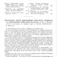 0696 - Page 648 - Société de neurologie de Varsovie. Séance du 26 mars 1936. Consacrée à l'anatomie pathologique. Panméningite spinale hypertrophique tuberculeuse aboutissant à la leptoméningite tuberculeuse du cerveau, par M. E. Herman (Service neurologique de l'hôpital Czyste à Varsovie. Médecin-chef : E. Herman)