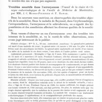 0825 - Page 777 - Société de neurologie de Paris. Séance du 3 décembre 1936. Communications. Hémorragie protubérantielle de nature syphilitique, par MM. C. I. Urechia et C. Cotutiu / Troubles sensitifs dans l'acrocyanose (Travail de la chaire de clinique endocrinologique de la Faculté de médecine de Montévidéo), par MM. J. C. Mussio-Fournier et F. Rawak