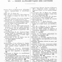 0032 - Page 28 - Revue neurologique. Tables du tome 67. Année 1937 - 1er semestre. VI. Index alphabétique des auteurs