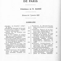 0102 - Page 50 - Société de neurologie de Paris. Séance du 7 janvier 1937. Sommaire