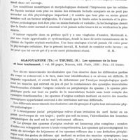 0313 - Page 261 - Analyses. Neurologie. Études générales. Bibliographie. Jessen (H.). Cytologie du liquide céphalo-rachidien normal chez l'homme. Monographie critique et pratique... Masson, édit., Paris, 1936... / Alajouanine (Th.) et Thurel (R.). Les spasmes de la face et leur traitement... Masson, édit. Paris, 1936...