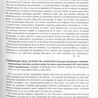 0325 - Page 273 - Analyses. Neurologie. Études générales. Intoxications. Crouzon (O.) et Desoille (Henri). Les troubles nerveux de l'intoxication professionnelle par le manganèse (A propos d'une observation personnelle). Paris médical... / Fiessinger (Noël), Duvoir (M.) et Boudin (Georges). Syndrome cérébello-spasmodique durable survenu après un coma apparemment dû à une intoxication cyanhydrique. Bulletins et mémoires de la Société médicale des hôpitaux de Paris... / Giordano (Francesco). Recherches sur la coloration vitale du système nerveux. III. Altérations des plexus choroïdes et coloration vitale du système nerveux dans les empoisonnements par le sublimé et la cantharidine (Ricerche sulla colorazione vitale del sistema nervoso. III. Alterazioni dei plessi coroidei e colorazione vitale del sistema nervoso negli avvelenamenti con sublimato e con cantaridina). Rivista di Neurologia...