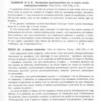 0579 - Page 531 - Analyses. Neurologie. Études générales. Bibliographie. Marty (Jean). Méningites séreuses et radiothérapie. Etude clinique et expérimentale. Thèse Bordeaux..., 1936 / Gamelin (G.-L.-E.). Recherches expérimentales sur le centre cardio-renforçateur bulbaire. Thèse Nancy, 1935-1936... / Petit (H.). L'enfance misérable. Thèse de médecine, Nancy, 1935-1936...