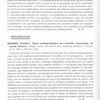 0712 - Page 664 - Analyses. Neurologie. Études générales. Bibliographie. Funfgeld (E.). Les psychoses motrices et les états confusionnels (Die Motilitätspsychosen und Verwirrtheiten)... Karger, édit., Berlin, 1936 / Physiologie. Bremer (Frédéric). Etude oscillographique des activités sensorielles du cortex cérébral. Comptes rendus des séances de la Société de biologe... / Bremer (Frédéric). Différence d'action de la narcose électrique et du sommeil barbiturique sur les réactions sensorielles acoustiques du cortex cérébral. Signification de cette différence en ce qui concerne le mécanisme du sommeil. Comptes rendus des séances de la Société de biologie...