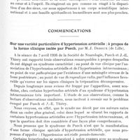 0785 - Page 735 - Société de neurologie de Paris. Séance du 3 juin 1937. Nécrologie. Allocution de M. Barré... / Communications. Sur une variété particulière d'hypertension artérielle ; à propos de la forme clinique isolée par Puech, par M. J. Dereux...