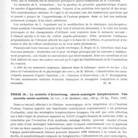 0835 - Page 785 - Analyses. Neurologie. Études générales. Bibliographie. Piéron (Henri). L'année psychologique... F. Alcan, édit., Paris, 1936... / Kreis (B.). La maladie d'Armstrong, chorio-méningite lymphocytaire. Une nouvelle entité morbide..., J.-B. Baillière, édit..., Paris, 1937
