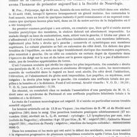 0071 - Page 29 - Société de neurologie de Paris. Séance du 9 janvier 1941. Aréflexie pupillaire et syndrome de Parinaud. Probabilité de lésion vasculaire de la région quadrigéminale, par MM. M. Faure-Baulieu, Jean Christophe et Ph. Isorni