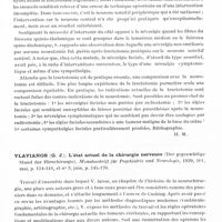 0526 - Page 484 - Analyses. Neurologie. Études générales. Chirurgie nerveuse. Schaeffer (Henri). La tractotomie trigéminale et les voies centrales trigéminales de la sensibilité douloureuse à travers le mésocéphale. La Presse médicale... / Vlavianos (G. J.). L'état actuel de la chirurgie nerveuse (Der gegenwärtige Stand der Hirnchirurgie). Monatsschrift für Psychiatrie und Neurologie...