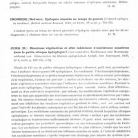 0538 - Page 496 - Analyses. Neurologie. Études spéciales. Épilepsie. Garcin (R.) et Kipfer (M.). L'épilepsie giratoire. Paris médical... / Ironside (Redvers). Epilepsie simulée en temps de guerre (Feigned epilepsy in wartime). British medical Journal... / Jung (R.). Réactions végétatives et effet inhibiteur d'excitations sensitives dans la petite attaque épileptique (Ueber vegetative Reaktionen und Hemmung-wirkung von Sinnesreizen im kleinen epileptischen Anfall). Der Nervenarzt...