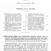 0621 - Page 579 - Société de neurologie de Paris. Séance du 6 novembre 1941. Endocraniose diffuse avec hyperostose frontale interne, chez un homme. Troubles psychiques qui s'améliorent après une trépanation, mais récidivent après un intervalle de dix ans, par MM. D. Petit-Dutaillis, R. Messimy, Ch. Ribadeau-Dumas et P. Torre