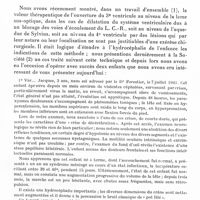 0629 - Page 587 - Société de neurologie de Paris. Séance du 6 novembre 1941. Les opérations tendineuses dans le traitement des paralysies de la main, par M. Marc Iselin / Deux cas d'hydrocéphalie aiguë traités par ouverture de la lame sus-optique. Guérison, par M. J. Guillaume