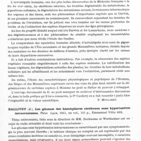 0701 - Page 659 - Analyses. Neurologie. Études générales. Bibliographie. Decugis (H.). Le vieillissement du monde vivant..., Plon et Masson édit., Paris, 1941... / Ballivet (J.). Les gliomes des hémisphères cérébraux sans hypertension intracranienne. Thèse Lyon, 1941...