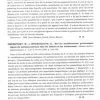 0712 - Page 670 - Analyses. Neurologie. Études générales. Traumatismes. Ganner (H.). Attaques de crampes d'allures et de signification exceptionnelles et conséquece précoce d'un traumatisme cérébral (Krampfanfälle von ungewöhnlicher Form und Bedeutung als Frühfolge nach Hirntrauma). Der Nervenartz... / Leveuf (Jacques). A propos de l'anesthésie rachidienne au cours de choc traumatique. Mémoires de l'Académie de chirurugie... / Oseretzky (N.) et Stcheglova (Z.). Sur les modifications posttraumatiques du système nerveux chez les enfants et les adolescents. Annales médico-psychologiques... / Thurel (R.). Les conséquences immédiates des traumatismes cranio-cérébraux et leur traitement chirurgical. Journal de chirurgie...