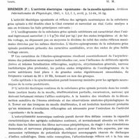 0731 - Page 689 - Analyses. Neurologie. Études générales. Électrologie. Bremer (Frédéric). L'activité électrique spontanée de la moelle épinière. Comptes rendus des séances de la Société de biologie... / Bremer (F.). L'activité électrique « spontanée » de la moelle épinière. Archives internationales de physiologie...