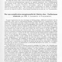 0067 - Page 37 - Société de neurologie de Paris. Séance du 4 février 1943. Méningite séreuse encéphalitique à forme pseudotumorale, apparemment guérie par trépanation décompressive (Intérêt des examens d'électro-biologie cérébrale), par MM. P. Puech, S. Triéffry, Me Lerique et P. Desclaux / Sur une complication exceptionnelle de l'électro-choc : l'hallucinose musicale, par MM. J. Lhermitte et Parcheminey