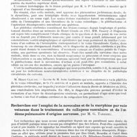0072 - Page 42 - Société de neurologie de Paris. Séance du 4 février 1943. Epilepsie jacksonienne suivie d'hémiplégie. Coma. Oedème de l'hémisphère correspondant. Thrombose de la veine rolandique. Phlébectomie Guérison, par M. J. Guillaume / Recherches sur l'emploi de la novocaïne et de la morphine par voie veineuse dans le traitement du collapsus vasculaire et de l'oedème pulmonaire d'origine nerveuse, par M. G. Tardieu