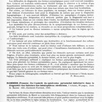 0083 - Page 53 - Analyses. Neurologie. Études générales. Bibliographie. Rigal (L.). Les formes paraplégiques pures des tumeurs de la région du tronc cérébral (contribution à l'étude des gliomes cérébraux)... Thèse Lyon, 1942... / Rohmer (Francis). De l'intérêt du syndrome pyramidal déficitaire dans le diagnostic des hémisphères cérébraux..., Jean de Bussac édit., Clermont-Ferrand, 1942