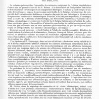 0085 - Page 55 - Analyses. Neurologie. Études générales. Bibliographie. Lemaire (François). Contribution à l'étude du syndrome de Morgagni-Morel..., Thèse Paris..., 1941 / L'année psychologique, quarantième année..., Presses universitaires, édit. Paris, 1942