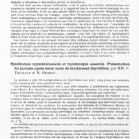 0108 - Page 78 - Société de neurologie de Paris. Séance du 4 mars 1943. Sur un cas de dysgnosie visuelle, par M. André-Thomas / Syndromes myxoedémateux et myotonique associés. Présentation du malade après deux mois de traitement thyroïdien, par MM. F. Thiébaut et H. Henrot / Infantilisme pur chez deux jumeaux monozygotes, par MM. Georges Guillain et Marcel Rouzaud