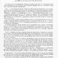 0113 - Page 83 - Société de neurologie de Paris. Séance du 4 mars 1943. Hémisyndrome parkinsonien gauche par tumeur fronto-calleuse droite disparaissant complètement après ablation de celle-ci (présentation de malade), par MM. Raymond Garcin, M. R. Klein, M. Kipfer et Le Bozec / Syringomyélie et positivité du Bordet-Wassermann rachidien, par MM. J.-A. Chavany et E. Wolinetz