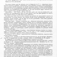 0114 - Page 84 - Société de neurologie de Paris. Séance du 4 mars 1943. Syringomyélie et positivité du Bordet-Wassermann rachidien, par MM. J.-A. Chavany et E. Wolinetz / Encéphalomyélite pseudo-tumorale avec hypertension cranienne et stase papillaire, par MM. Riser..., Gayral, Géraud et Lamarche / Sclérose en plaques du type pseudo-bulbaire, par MM. Riser..., Gayral et Géraud