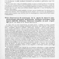 0175 - Page 145 - Société de neurologie de Paris. Séance du 6 mai 1943. La dysphagie du premier temps. L'apractophagie, par MM. J. Lhermitte et Nemours-Auguste / Trois observations de neurinome de la queue de cheval à syptomatologie purement douloureuse (douleurs sciatiques) sans signes objectifs. Ablation. Guérison complète et sans séquelles, par S. de Sèze et D. Petit-Dutaillis / Sciatique récidivante, évoluant pendant 8 ans sans aucun signe objectif, tardivement compliquée de crises douloureuses brachiales. Ablation de deux neurogliomes intrarachidiens, lombaire et cervical. Guérison sans séquelles, par MM. S. de Sèze et J. Guillaume