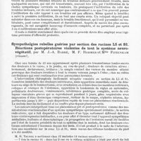 0181 - Page 151 - Société de neurologie de Paris. Séance du 10 juin 1943. Heureux effets de l'infiltration de la chaîne sympathique cervicale sur divers troubles moteurs d'origine centrale, par MM. J.-A. Barré et J. Chaumerliac (résumé) / Sympathalgies rebelles guéries par section des racines L5 et S1. Réaction postopératoires violentes de tout le système neurovégétatif, par M. J.-A. Barré, M. F. Rohmer et Mlle Fitzenkam (résumé) / Paraparésie cyphoscoliotique et troubles de l'équilibration, par MM. J.-A. Barré, F. Coste et A. Sicard (résumé)