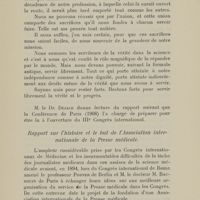 0013 - Page 11 - Rapport sur l'histoire et le but de l'Association internationale de la Presse médicale