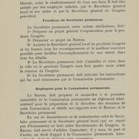 0036 - Page 34 - Fonctions du Secrétaire permanent. Règlement pour la Commission permanente. Discussion