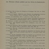 0030 - Page 28 - Liste chronologique des Travaux divers publiés par les élèves du Laboratoire