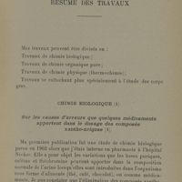 0019 - Page 17 - Résumé des travaux. Chimie biologique